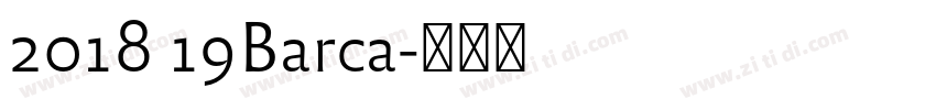 2018 19Barca字体转换